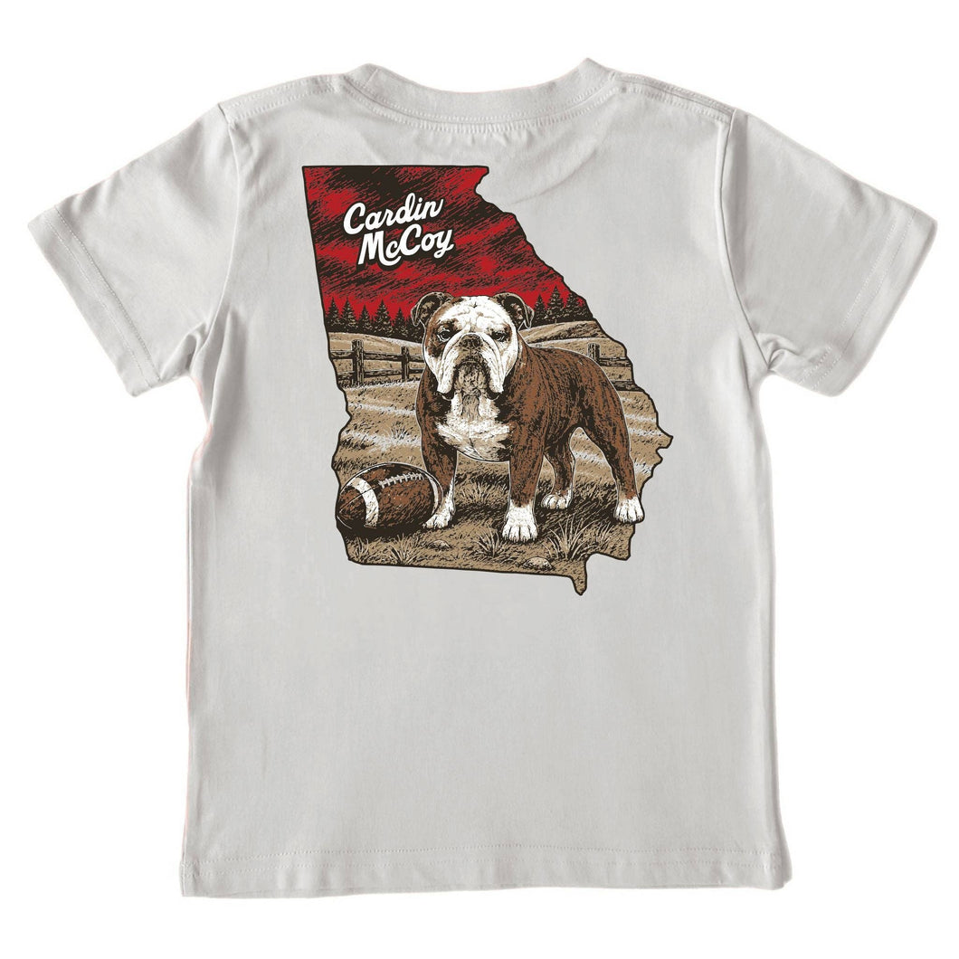 Bulldog Football Tee | Ice Gray