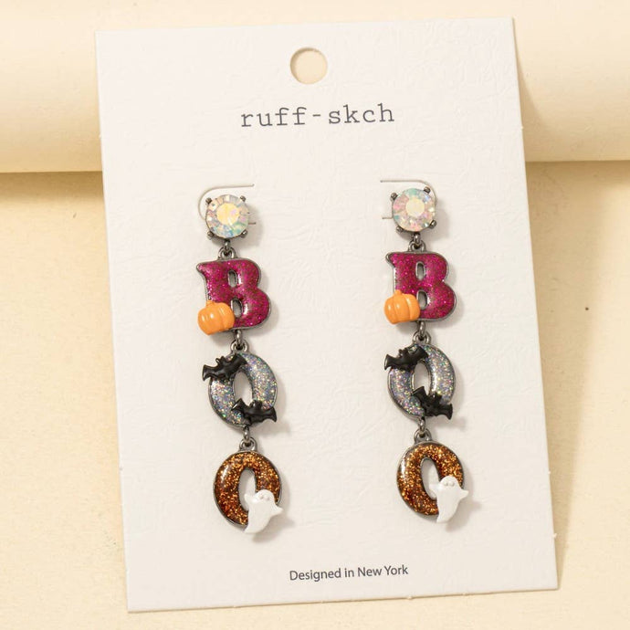 Boo Glitter Dangle Earrings