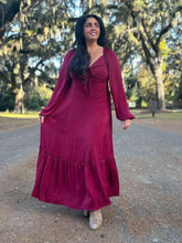 Charmed Bow Maxi Dress | Cranberry