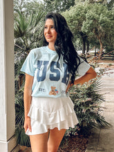 USA Teddy Bear Tee | Light Blue