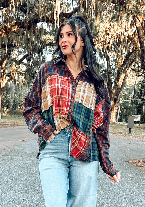 Patched Faded Flannel