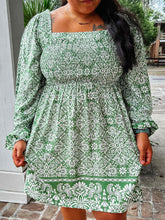Envy Boho Smocked Dress | Green