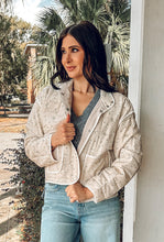 Floral Puffer Jacket | Light Khaki