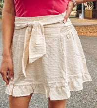 Textured Mini Skirt | Cream