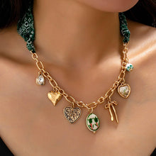 Scarf Charm Necklace | Green