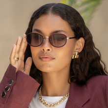 Jordan Oval Sunglasses Burgundy