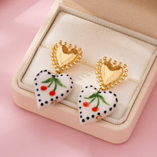 Cherry Heart Drop Earrings | Cherry