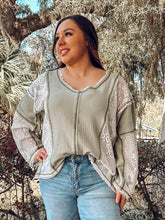 Boho Cotton Lace Top | Sage