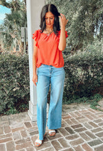 Bowen Ruffle Top | Coral