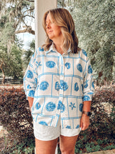 Sea Shell Button Down Top | White