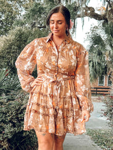 Annie Floral Collared Dress | Brown