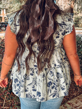 Ruffle Floral Tiered Top | Sage