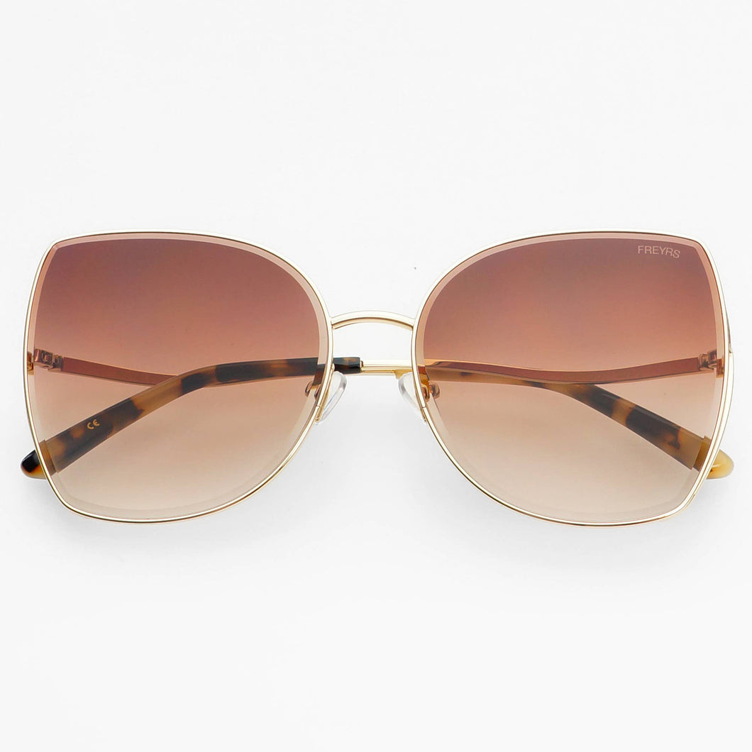Margot Oversized  Sunglasses | Gold / Brown