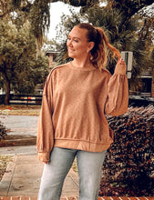 Floral Crew Neck Sweatshirt | Mocha