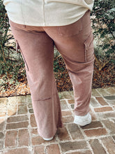 Mineral Wash Cargo Pant | Faded Plum
