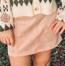 Suede Mini Skirt Curvy | Blush