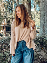 Oversized Mineral Waffle Knit | Taupe