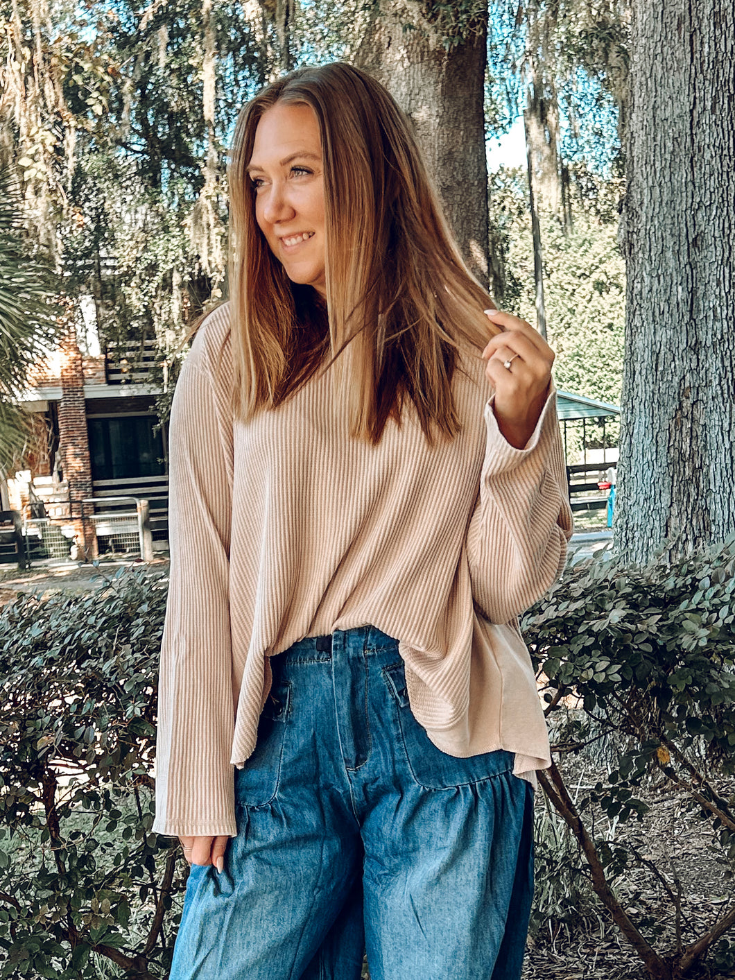 Oversized Mineral Waffle Knit | Taupe