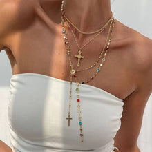 Multi Stone Colored Lariat Necklace