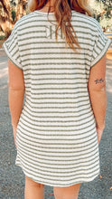 Textured Striped Dress | Sage