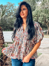Vintage Floral Smocked Top | Sage