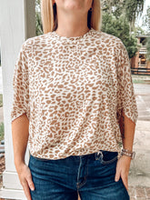 Leopard Batwing Oversize Top