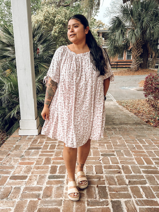 Annie Ditzy Floral Dress | Pink