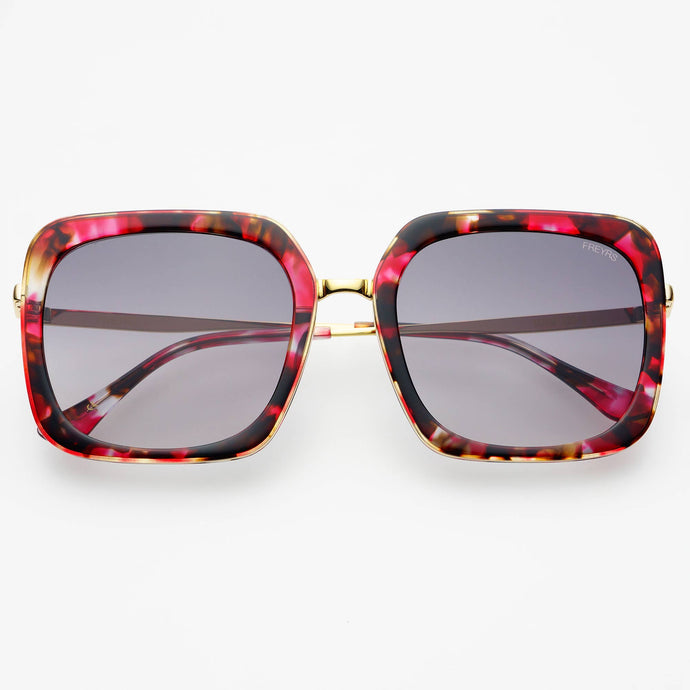 Lulu Acetate Womens Square Sunglasses: Burgundy Tortoise