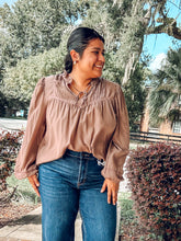 Pleasantly Coco Tie Top