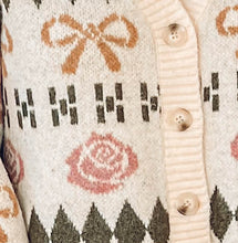 Wrapped Floral Bow Cardigan