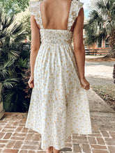 Fields Eyelet Midi Dress | Yellow