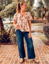 Kate Floral Bow Peplum Top