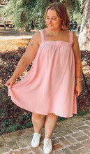 Glow Button Strap Dress | Pink
