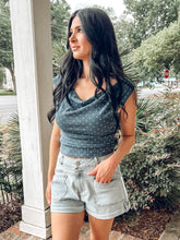 Sloucy Polka Dot Top | Navy