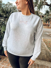 Bow Embroidered Sweatshirt | Ash Grey