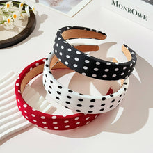 Polka Dot Padded Headband | Red