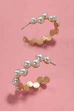 Pearl Zig Hoop Earrings