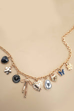 Heart Clock Charm Necklace
