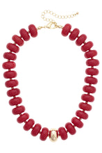 San Sebastian Beaded Resin Necklace: Orange