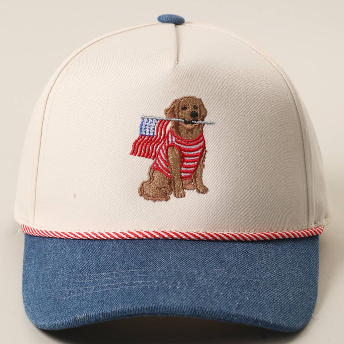 Golden Retriever Flag Denim