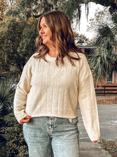 Textured Mock Sweater | Cream