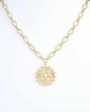 Carmen Coin Necklace Standing Dog Worn Gold: Default