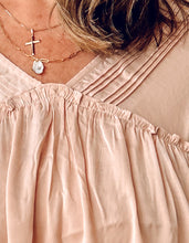 Pintuck Babydoll Top | Blush