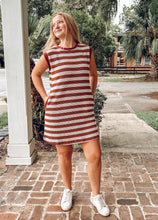 Striped Mini Cap Sleeve Dress | Spice