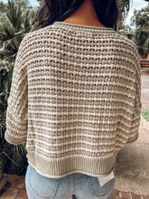 Crochet Knit Cardigan | Olive