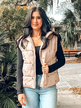 Bow + Dot Puff Vest | Khaki