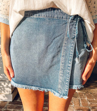 Denim Wrap Skort