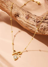 Bow Rhinestone Necklace*