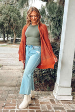 Relaxed Knit Cardigan | Rust