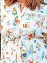 Spring Belted Midi Dress | White